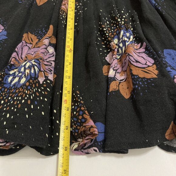 Free People Lovely Day Printed Tunic Dress Size S Black Sleeveless Boho Style - Picture 8 of 11